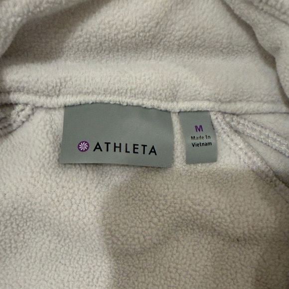 Athleta Women’s Gray Quilted Half-Zip Pullover size medium - Picture 3 of 13